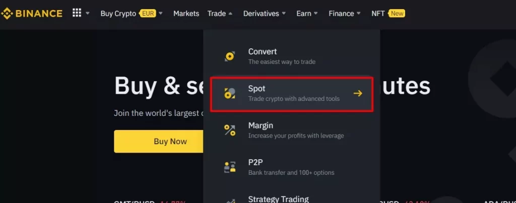 binance spot exchange