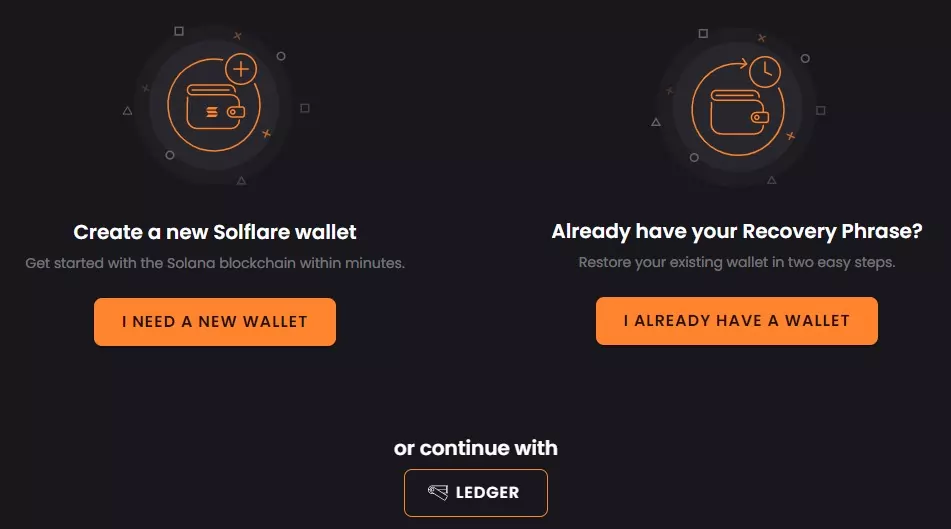 creating a solflare wallet