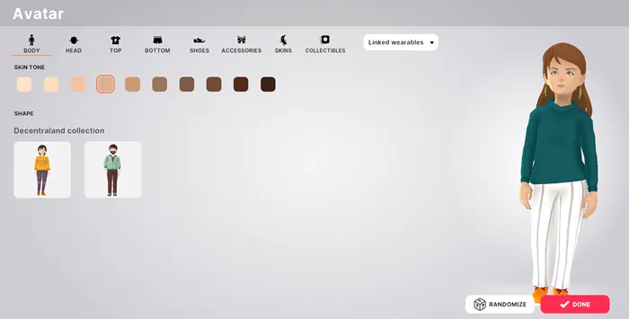 Customize your Decentraland avatar