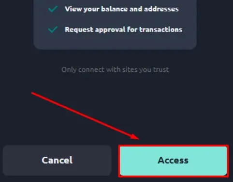 Confirming access