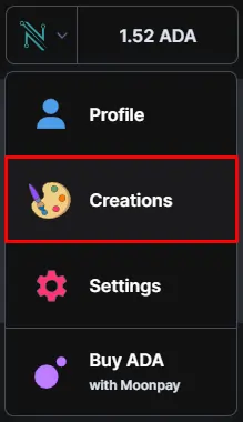 Creations Tab