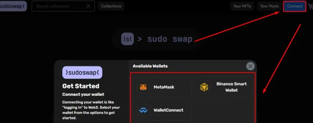 Connecting to Sudoswap
