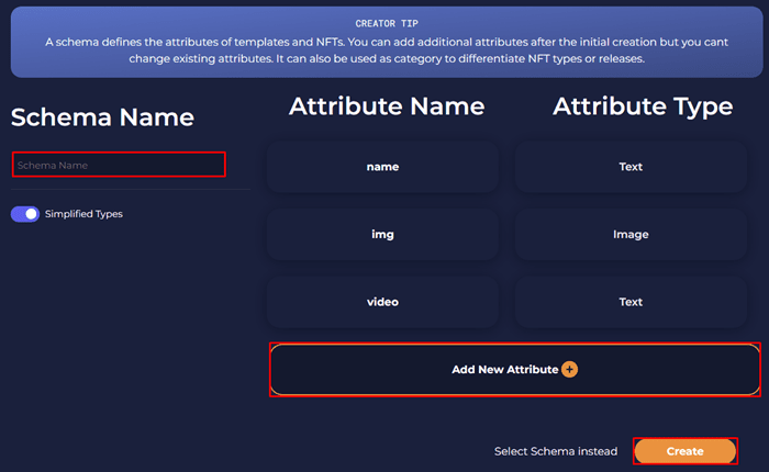 Creating Schema