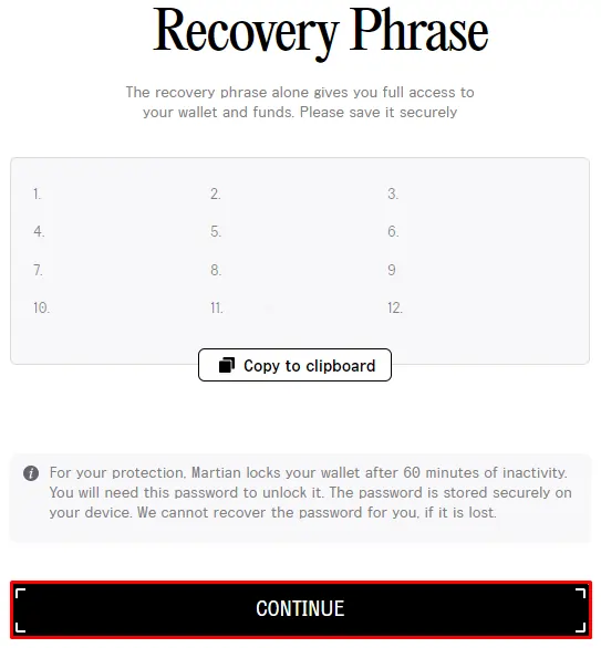 Securing Recovery Phrase