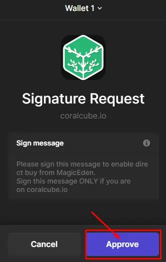 Signing transaction on CC