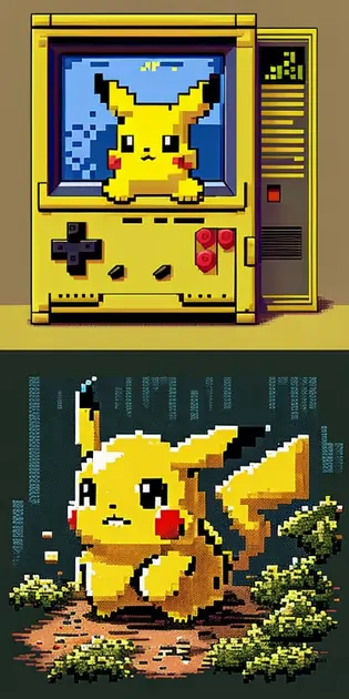 8-bit pikachu game