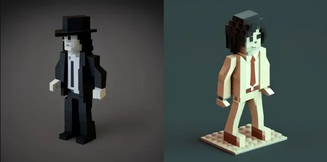 A voxel model of Michael Jackson