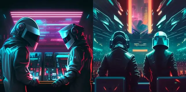 Daft punk concert, futuresynth