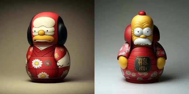 Homer Simpson as a Daruma doll