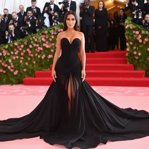Deepfake Kim Kardashian in black dress