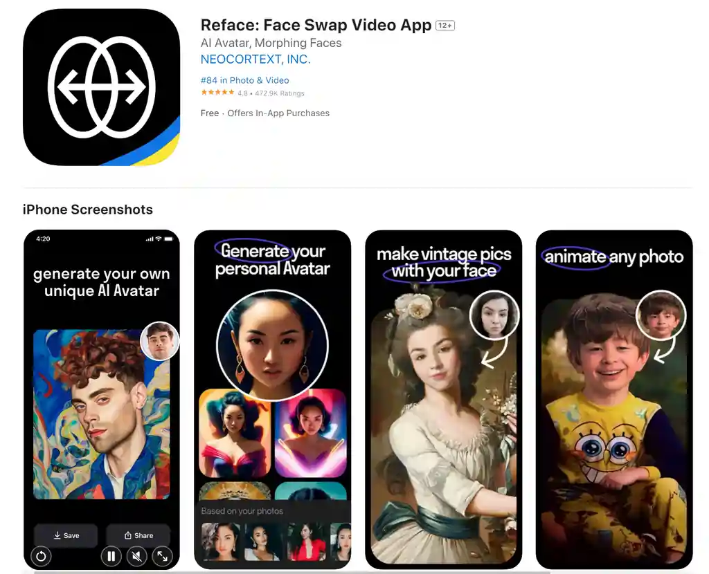 Reface - Face Swap Video App