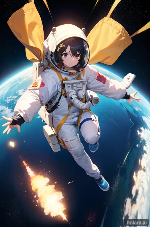 Astronaut Space Anime Cartoon, an art print by Wiguna Asmorohadi - INPRNT